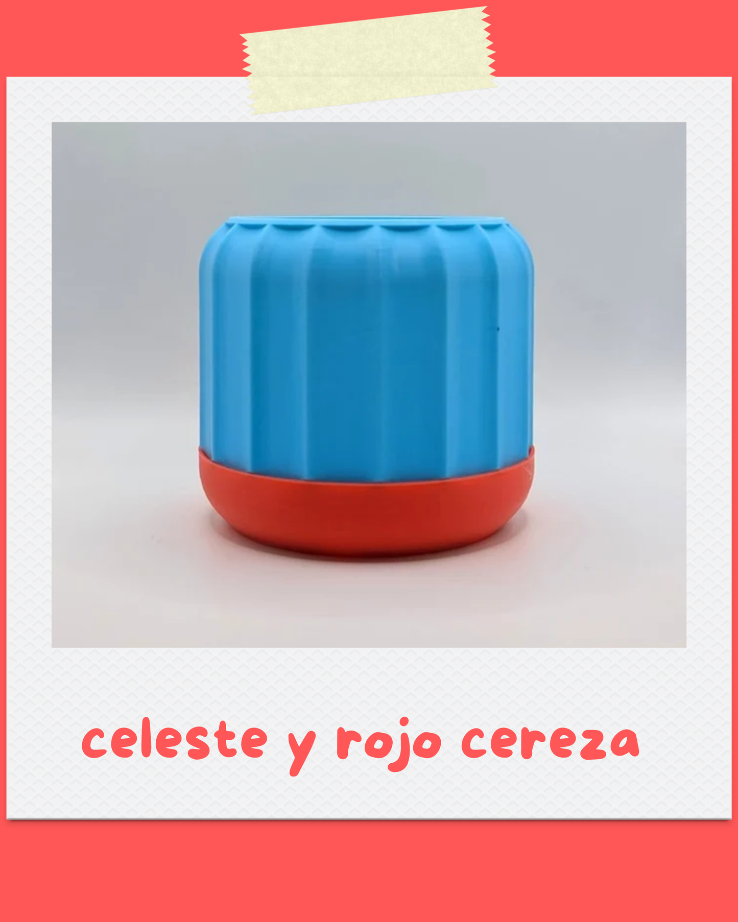 Maceta Canela - Para interiores, con drenaje y plato