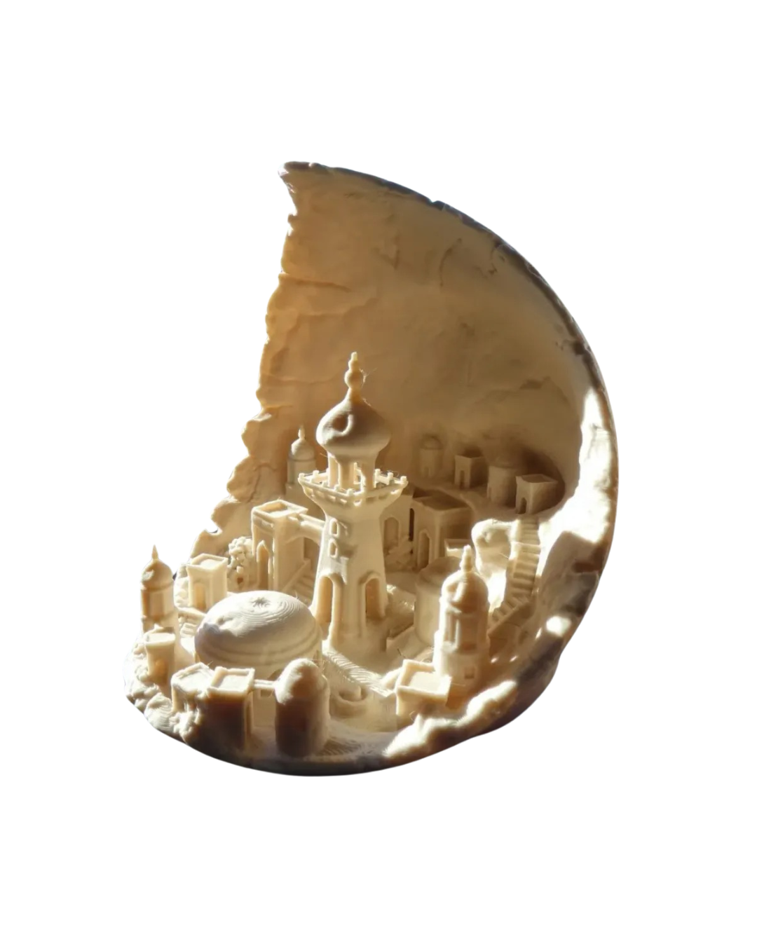 Ciudad en la Luna - Escultura decorativa