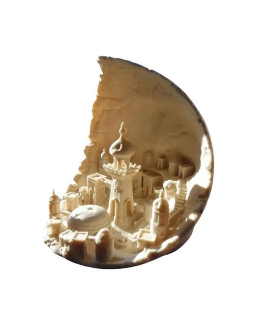 Ciudad en la Luna - Escultura decorativa