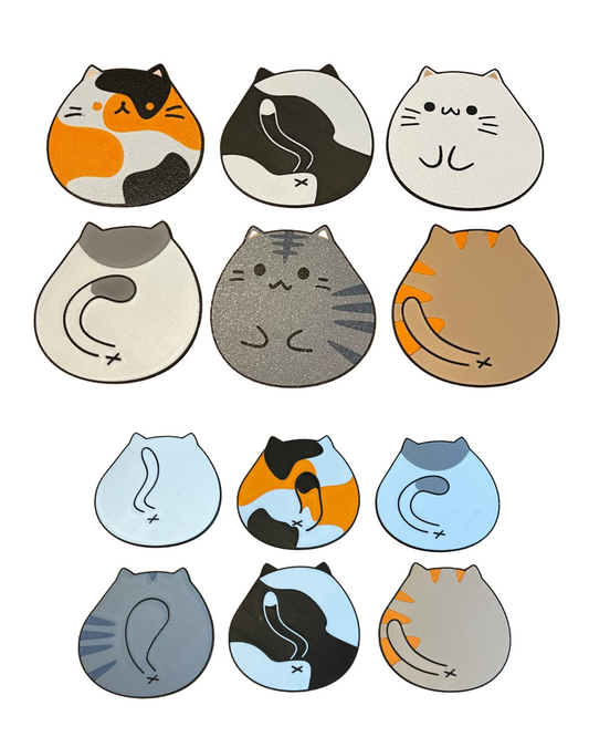 Juego de posavasos - gatitos divertidos