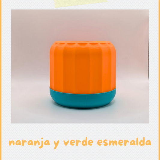 Maceta Canela - Para interiores, con drenaje y plato