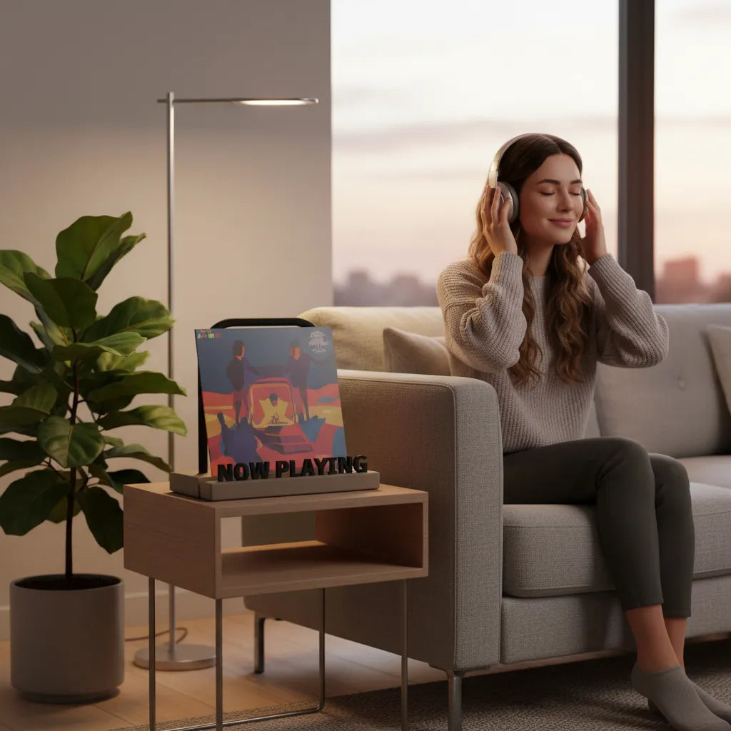 Soporte Para Discos De Vinilo "Now Playing"