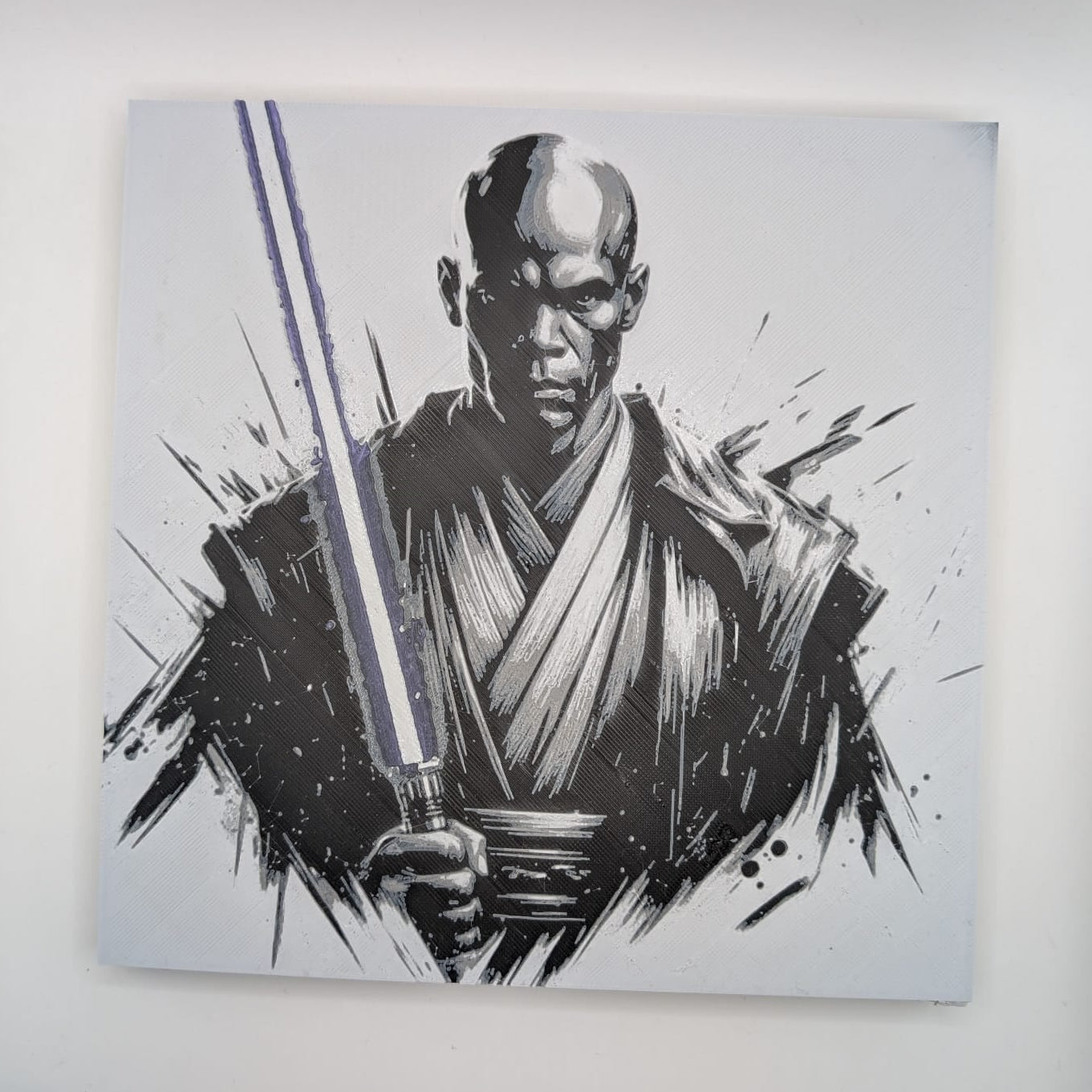 Lámina con relieve - Mace Windu - Star Wars