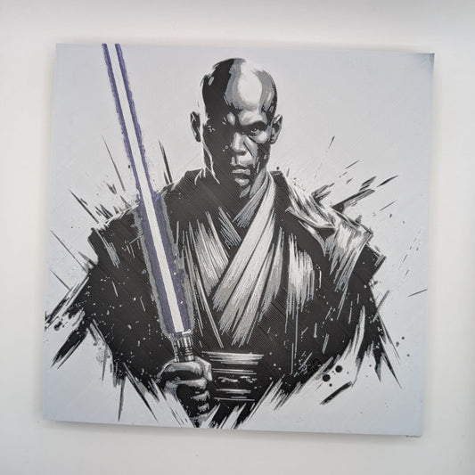 Lámina con relieve - Mace Windu - Star Wars