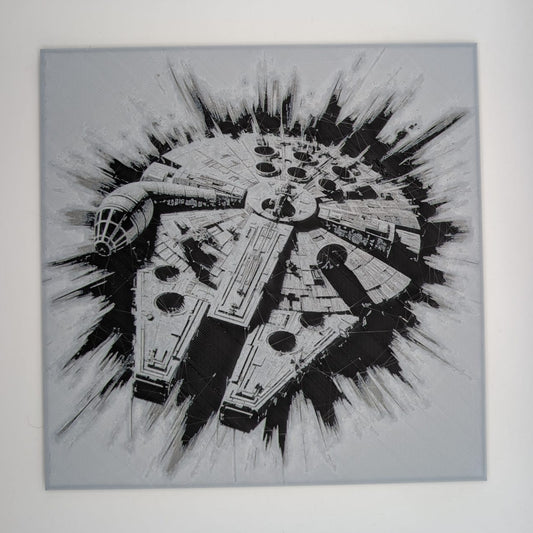 Lámina con relieve - Millenium Falcon - Star Wars