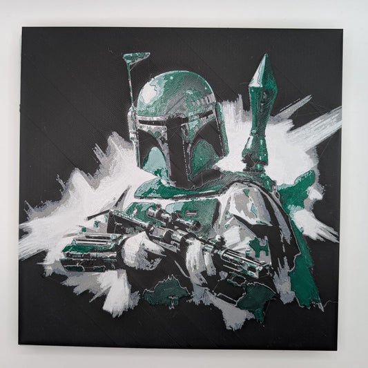 Lámina con relieve - Boba Fett - Star Wars