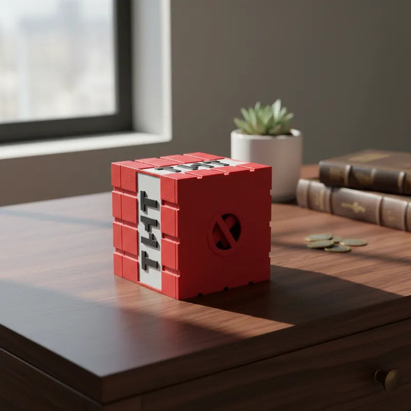 Alcancía de cubo de TNT de Minecraft