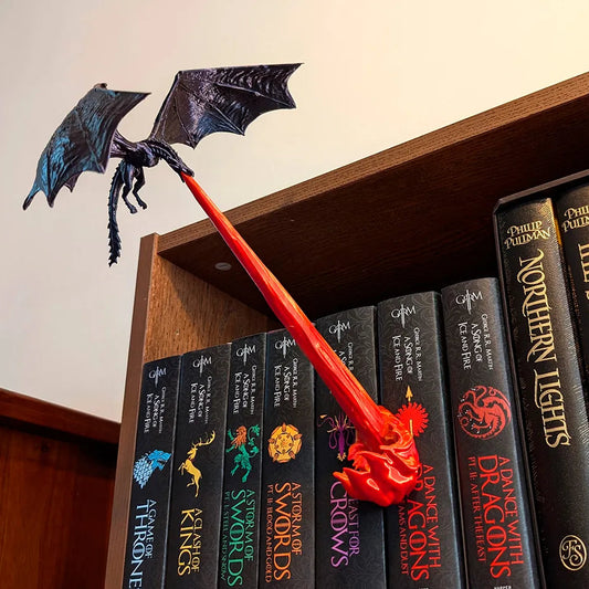 decoracion-de-biblioteca-dragon-volador