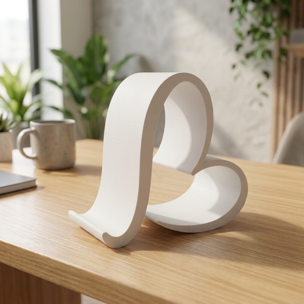 Soporte de celular en forma de corazón, variante Blanco.