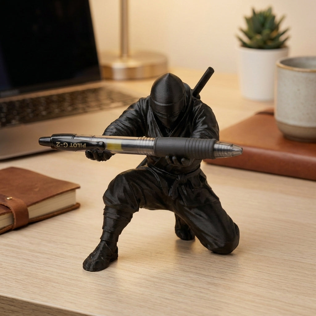 Portalápices de ninja - Decoración para escritorio