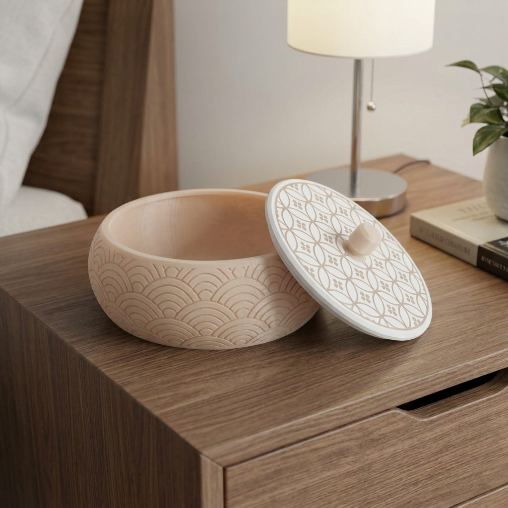 Alhajero Aomi elegante, variante Beige / Blanco.