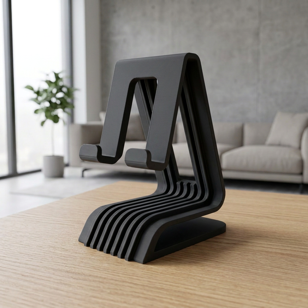 Soporte para celular Onami - Diseño elegante y firme, variante Negro.