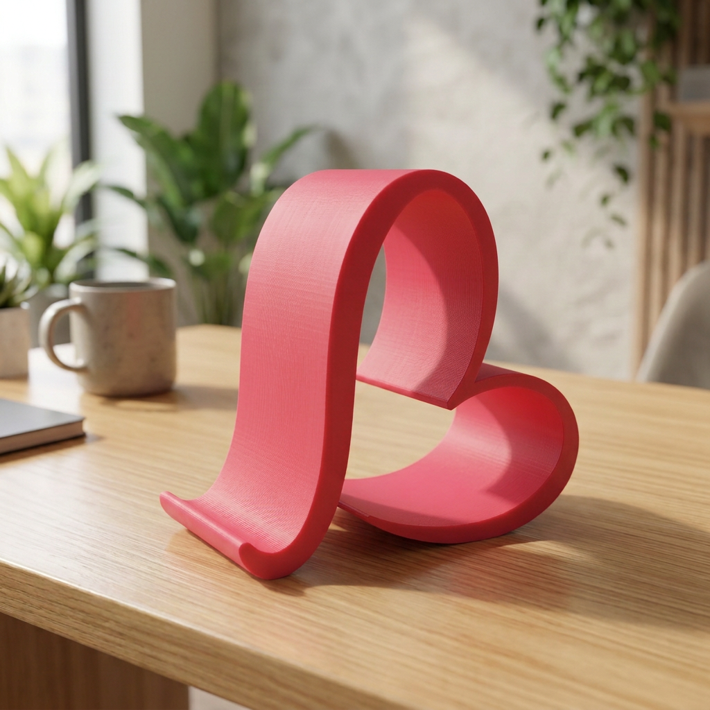 Soporte de celular en forma de corazón, variante Rosa.