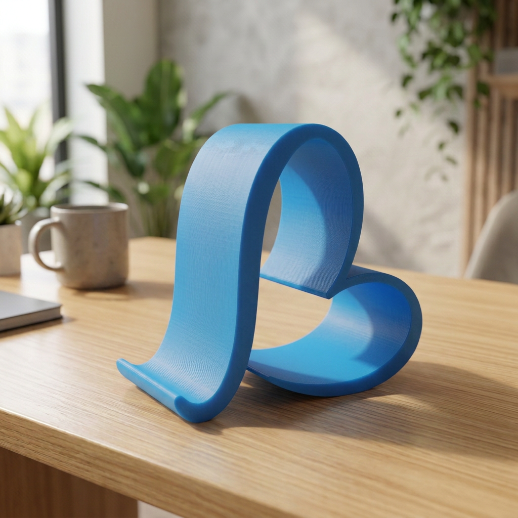 Soporte de celular en forma de corazón, variante Celeste.