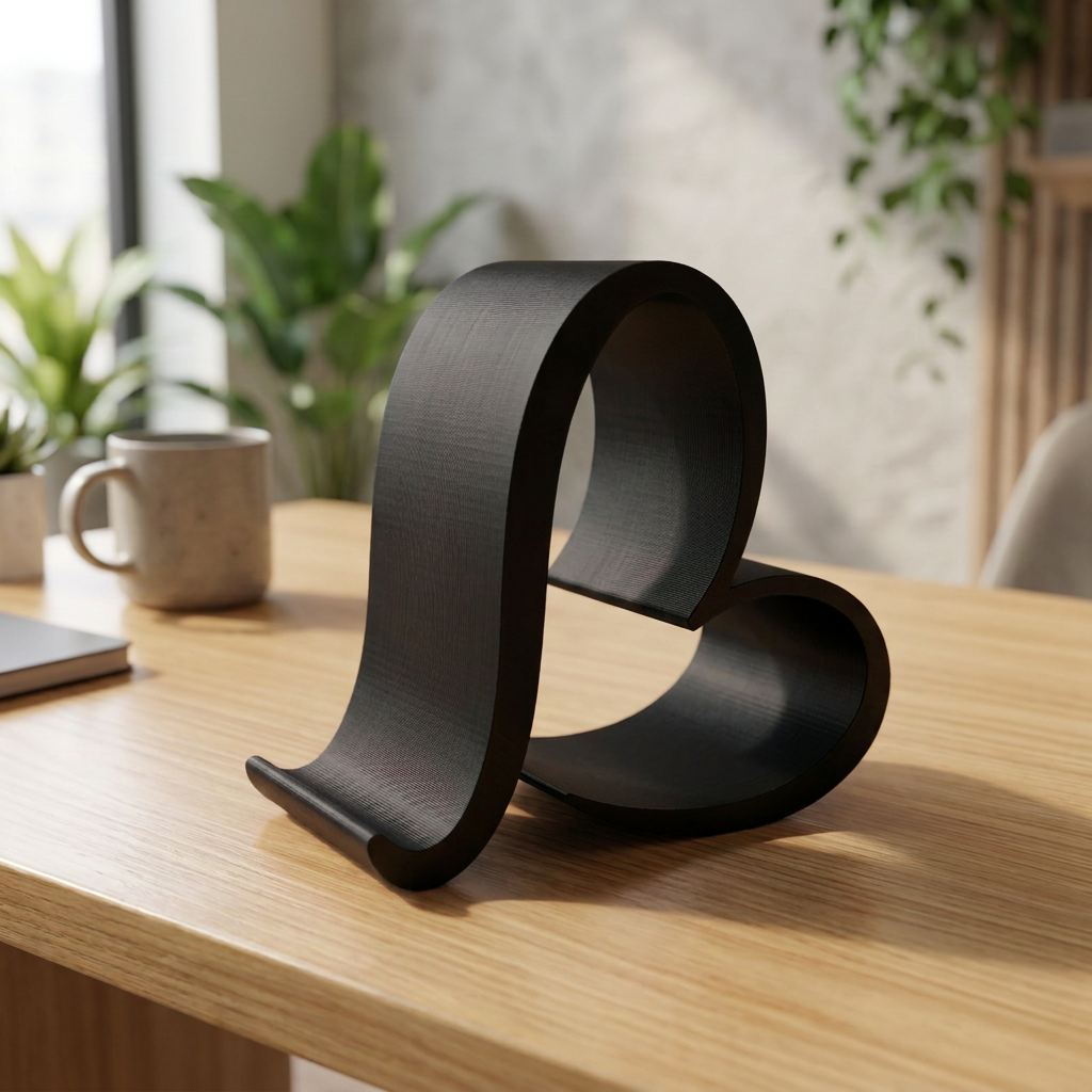 Soporte de celular en forma de corazón, variante Negro.