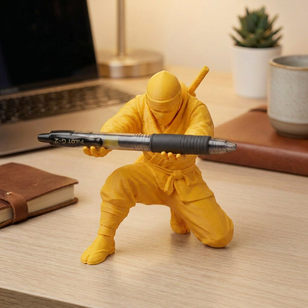 Portalápices de ninja - Decoración para escritorio