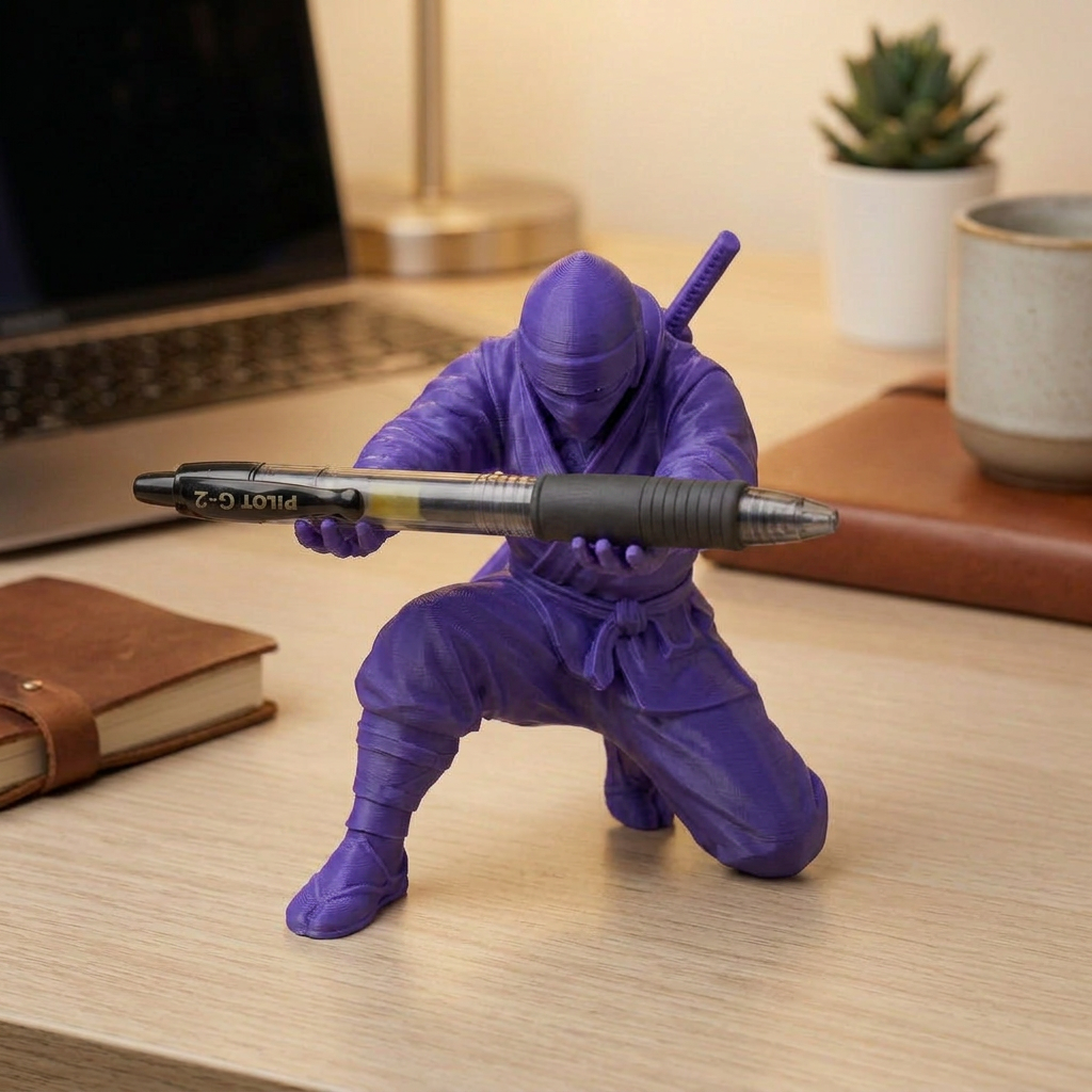 Portalápices de ninja - Decoración para escritorio