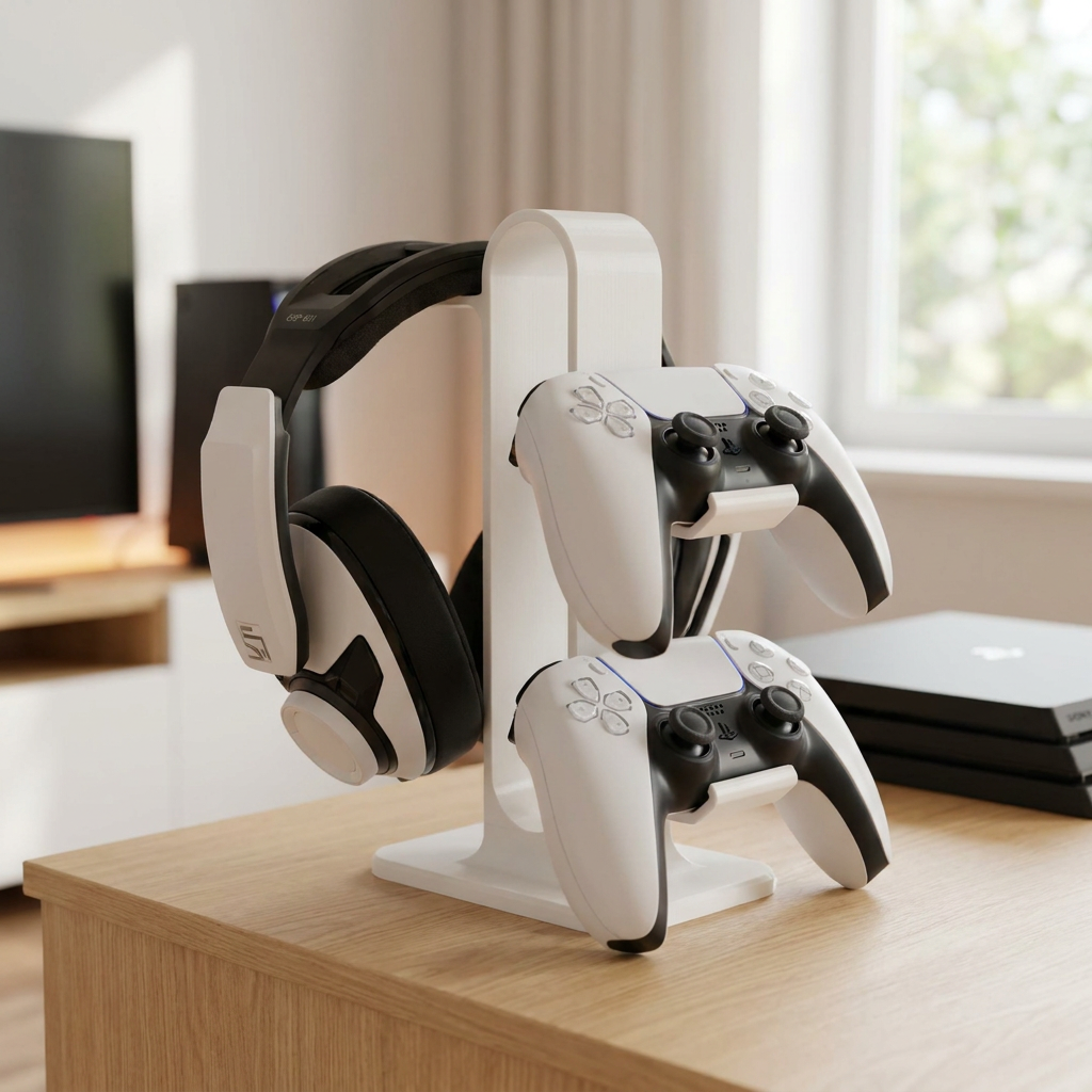 Soporte para Auriculares y Controles - Diseño Elegante